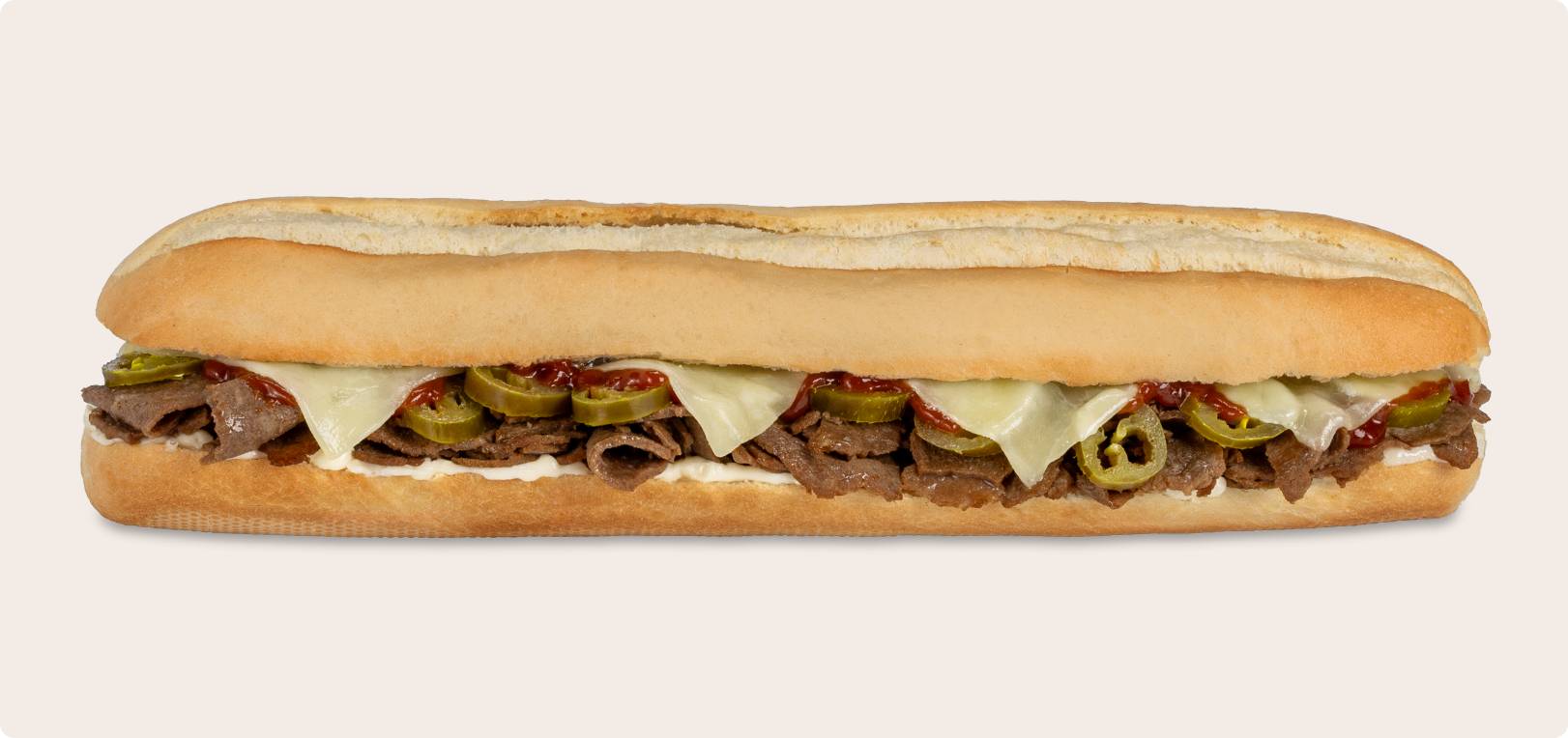 12" BYO Cheesesteak Sub (760cal)