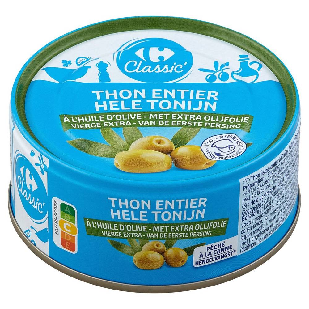 Carrefour Classic' Hele Tonijn 150 g