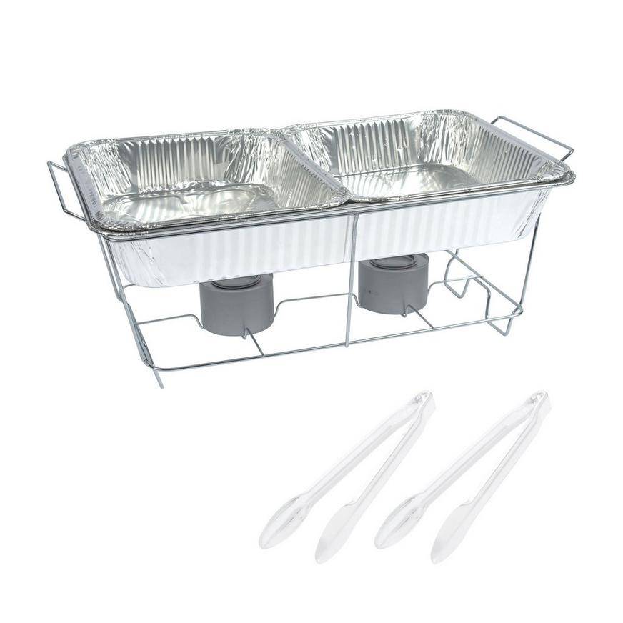 Party City Chafing Dish Buffet Set (11 3/4in x 9 3/8in /silver)