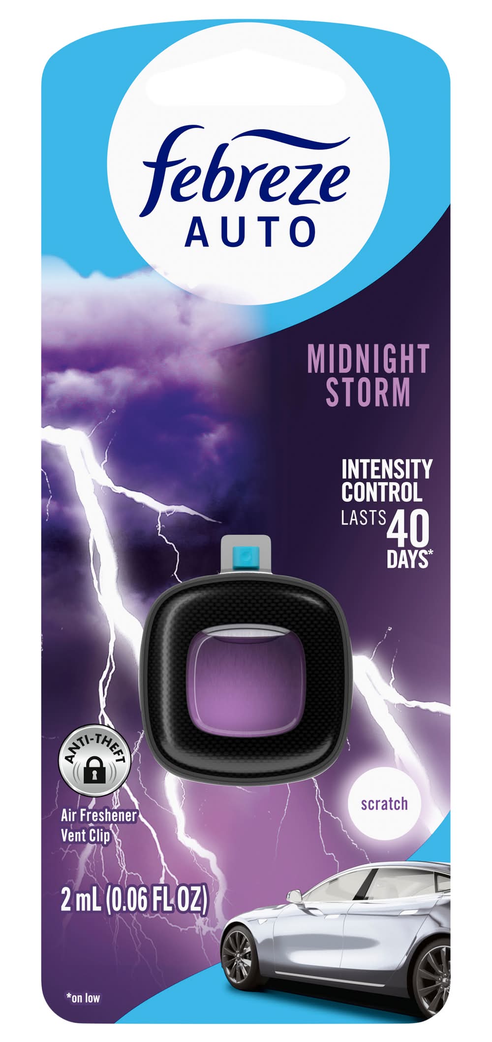 Febreze Vent Clip Air Freshener Midnight Storm Scent (0.1 oz)