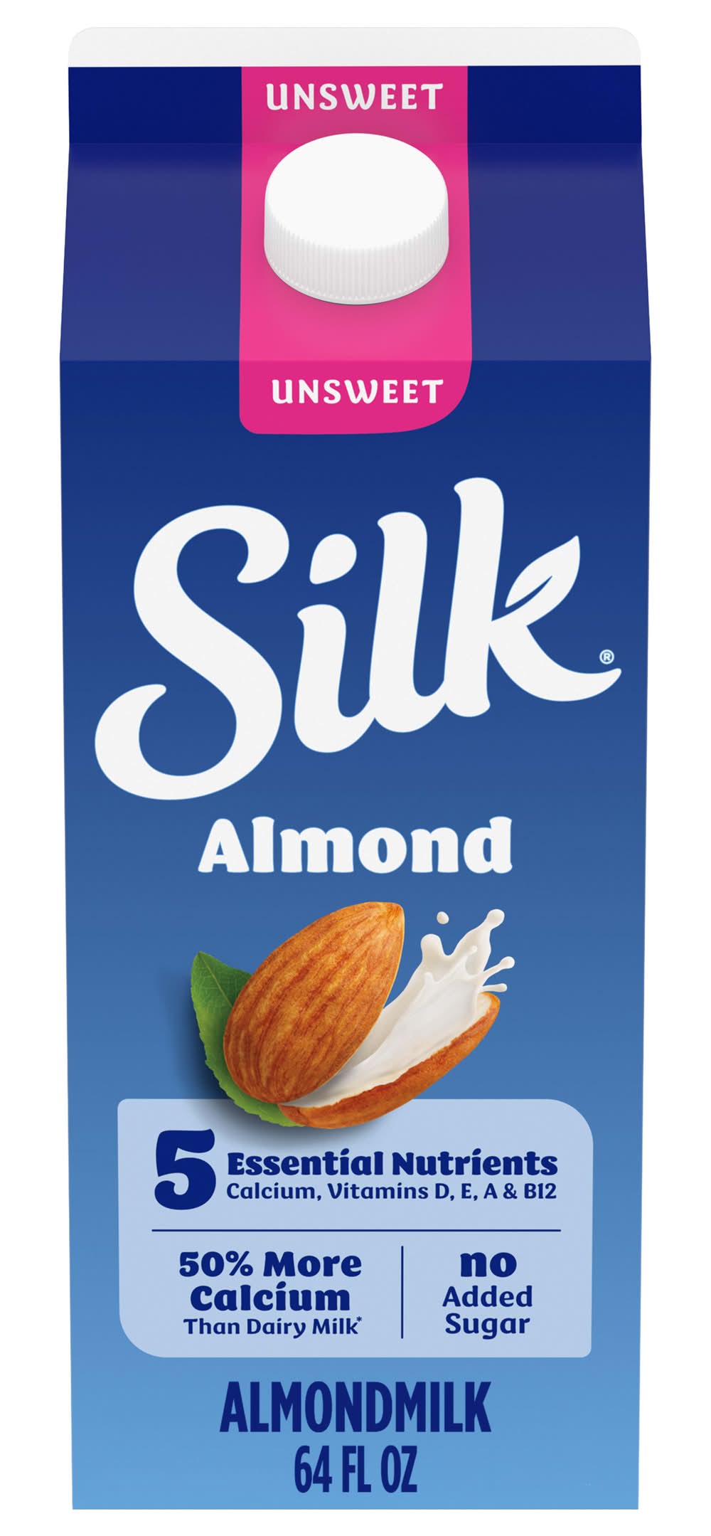 Silk No Added Sugar Unsweet Almond Milk (64 fl oz)