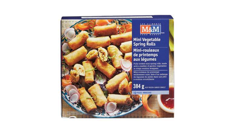 M&M Mini-rouleaux de printemps aux légumes 384g/ M&M Mini Veg Spring Rolls 384g