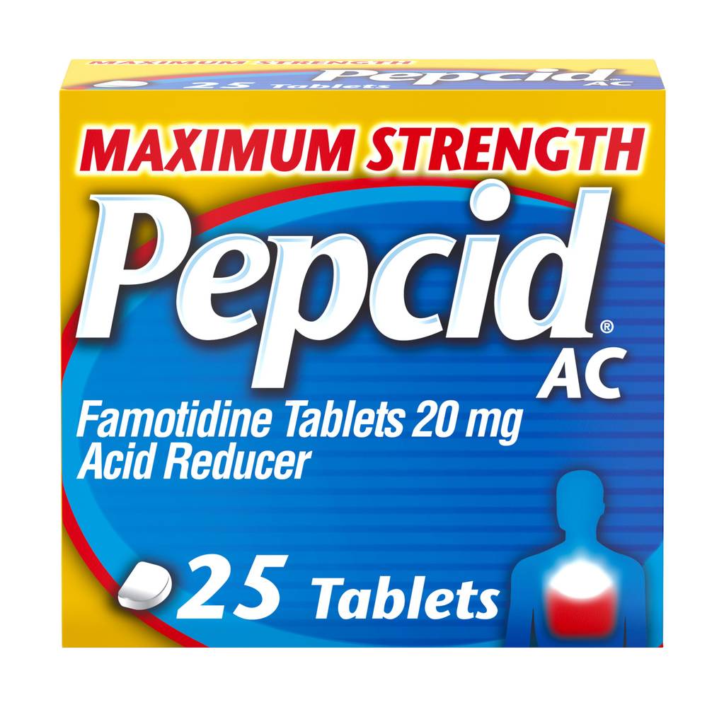 Pepcid Famotidine Tablets For Acid Reducer (1.1 oz, 25 ct)