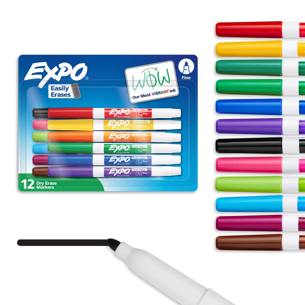 Expo Dry Erase Markers, Assorted (12 ct)