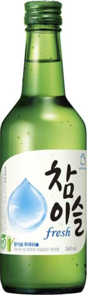 Jinro chamisul licor soju fresh (360 mL)