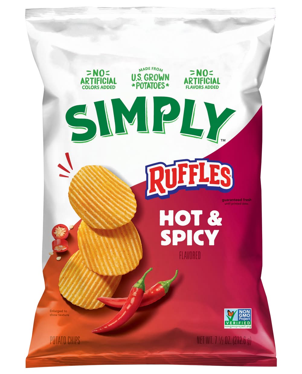 Ruffles Potato Chips, Hot & Spicy (7.5 oz)