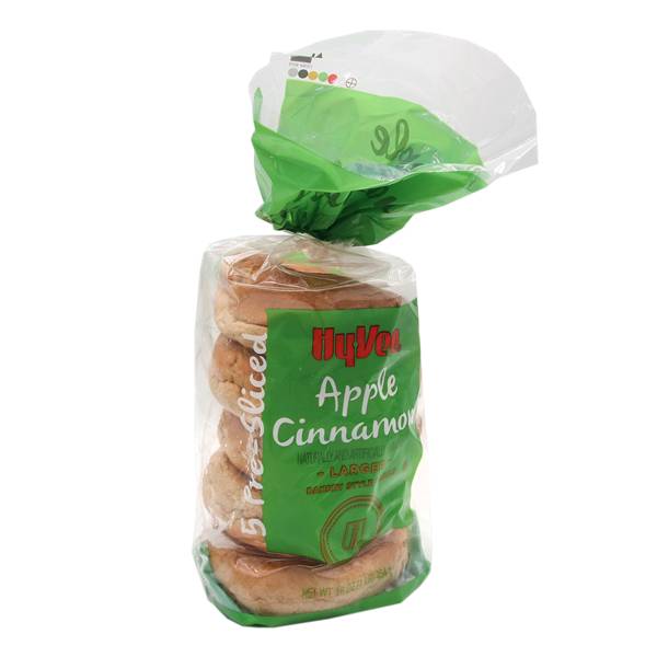 Hy-Vee Apple Cinnamon Bagels 5 Count Pre-Split
