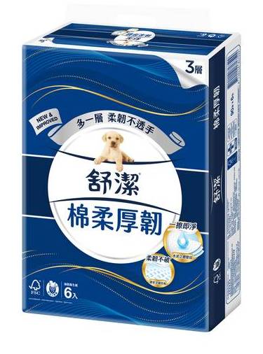 舒潔三層棉柔厚韌抽取衛生紙90抽x6包#4710114817529