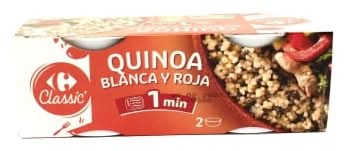 Quinoa blanca y roja Classic Carrefour sin gluten pack 2 unidades de 125 g.