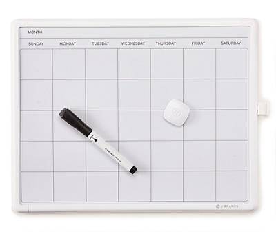 U Brands Contempo Magnetic Calendar Dry Erase Board, 11 X 14 Inches