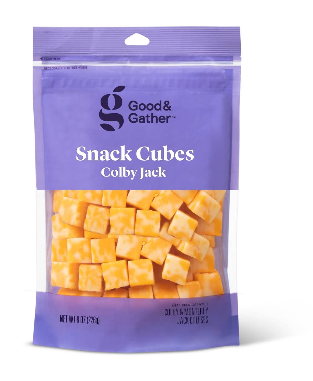 Good & Gather Cheese Cubes, Colby Jack (8 oz)