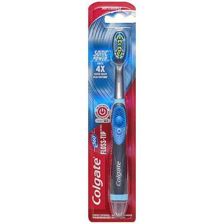 Colgate 360 brosse à dents alimentée souple colgate360 floss-tip (1 brosse à dents) - 360° floss-tip power toothbrush soft (1 count)
