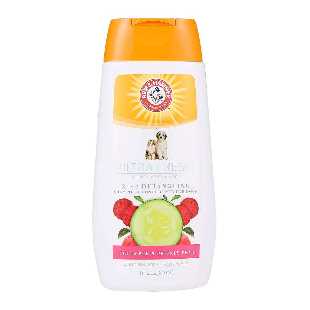 Arm & Hammer Ultra Fresh 2-in-1 Detangling Shampoo & Conditioner For Dogs (cucumber-prickly pear)