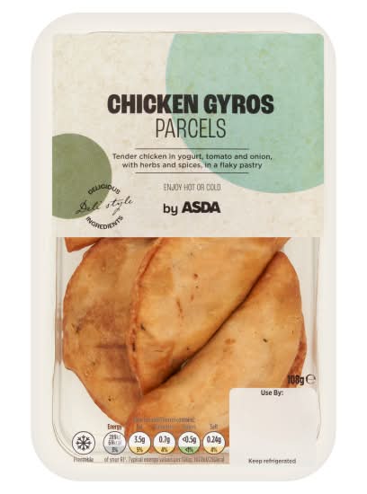 ASDA Chicken Gyros Parcels (108g)