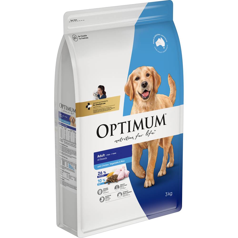 Optimum Chicken Rice With Vegetables Adult Dry Dog Food Delivery Near
