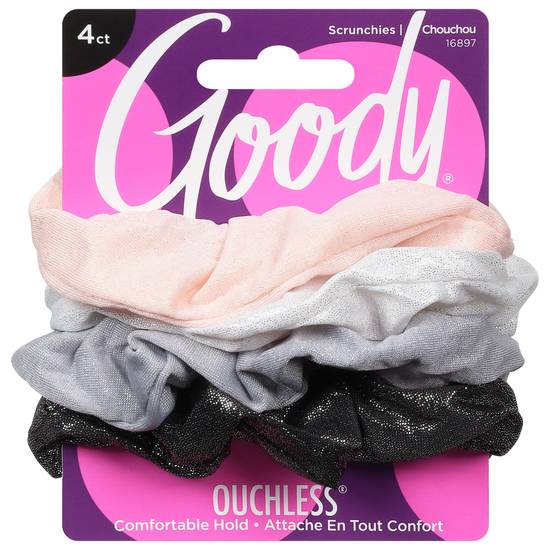 Goody Assorted Color and Texture Scrunchies (4 scrunchies)