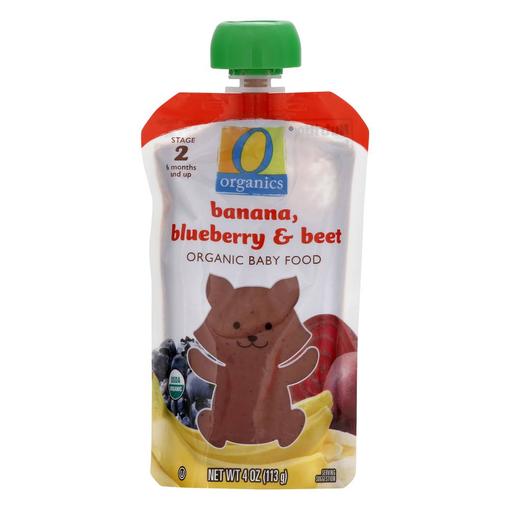 O Organics Organic Banana Blueberry & Beet Baby Food Stage 2 (6 m+)