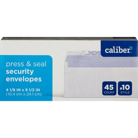 Caliber Security Envelopes 4 1/2 X 9 1/2 Inch