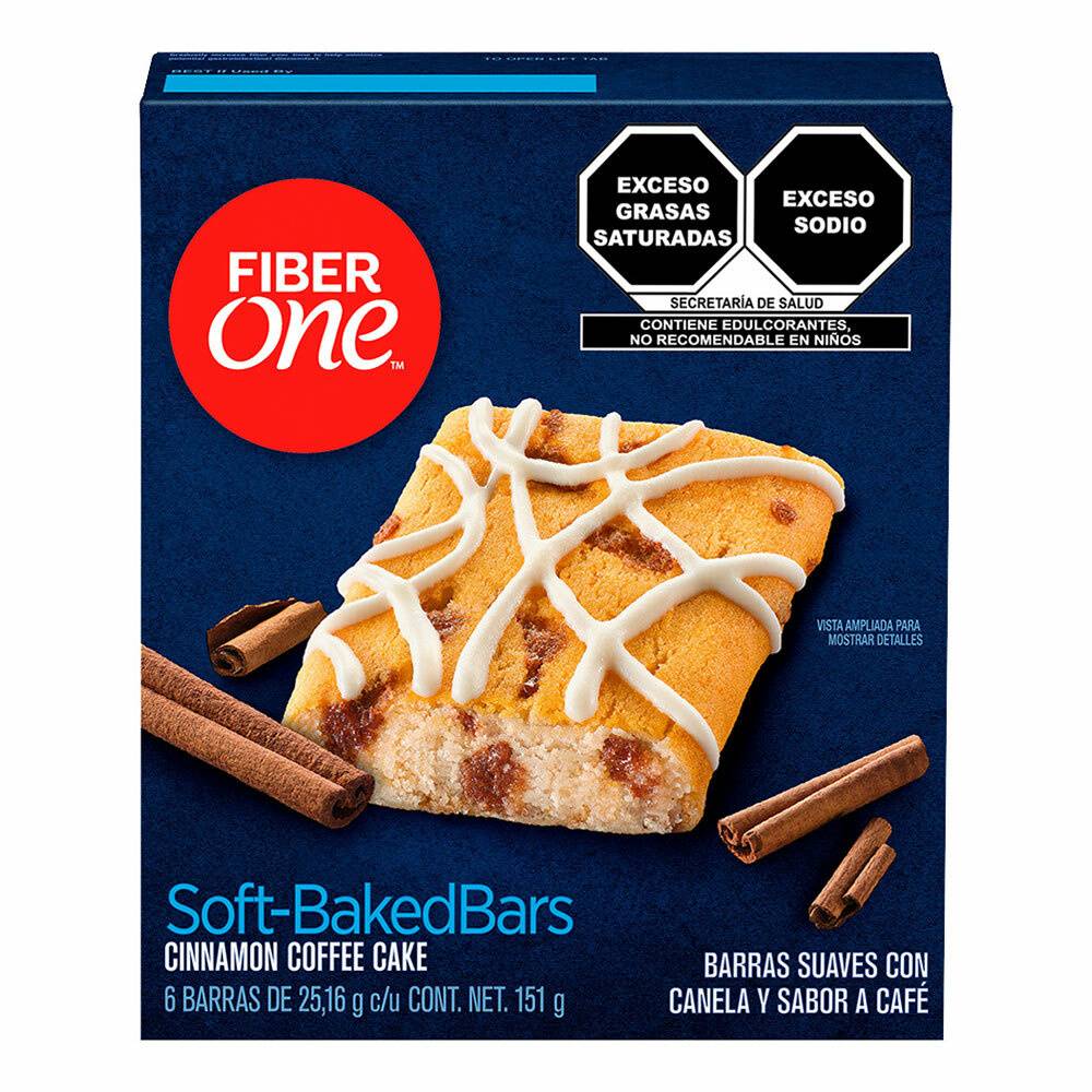 Fiber One · Barras suaves canela y café (151 g)