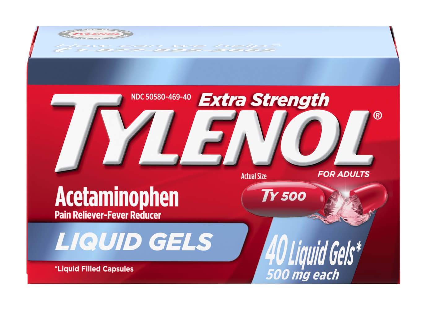 Tylenol Extra Strength Acetaminophen Liquid Gel Capsules 500 mg (40 ct)