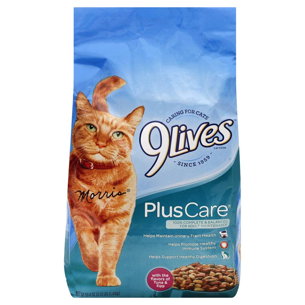 9Lives Plus Care Tuna & Egg Adult Cat Food (3.15 lbs)