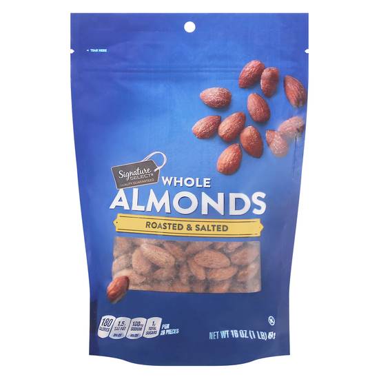 Signature Select Whole Almonds Roasted & Salted (16 oz)