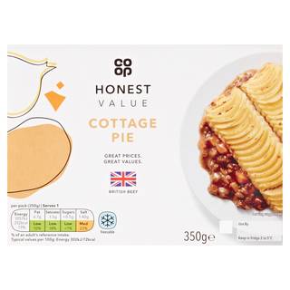Co-op Honest Value Cottage Pie 350G
