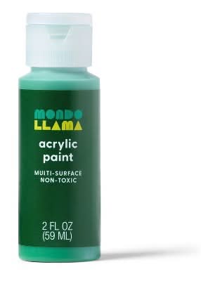 Mondo Llama Satin Acrylic Paint, Leafy Greens (2 fl oz)