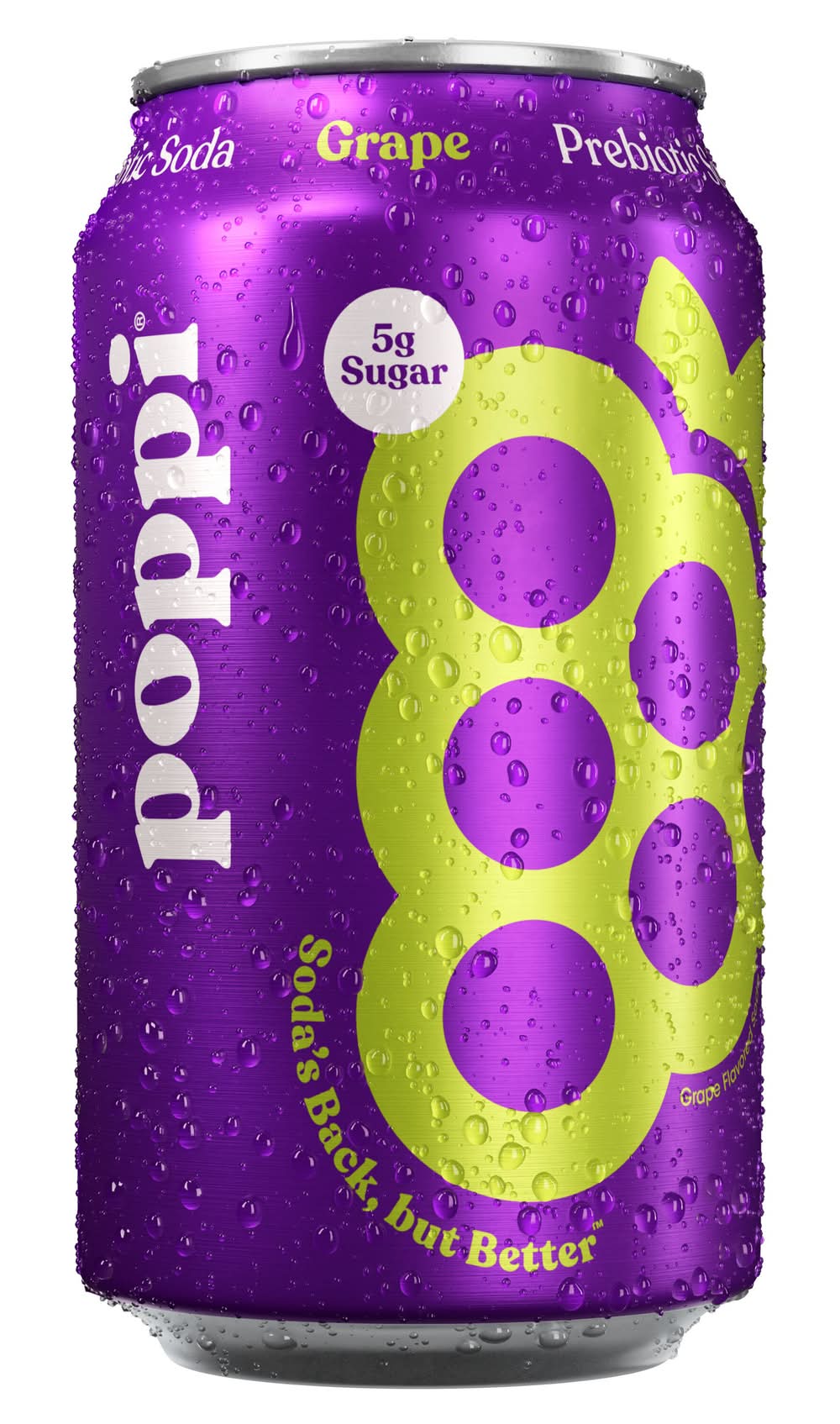 poppi Prebiotic Soda, Grape (12 fl oz)