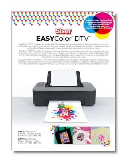 Siser Easycolor Dtv Cutting Sheets, 8.4x11 in (6 ct)