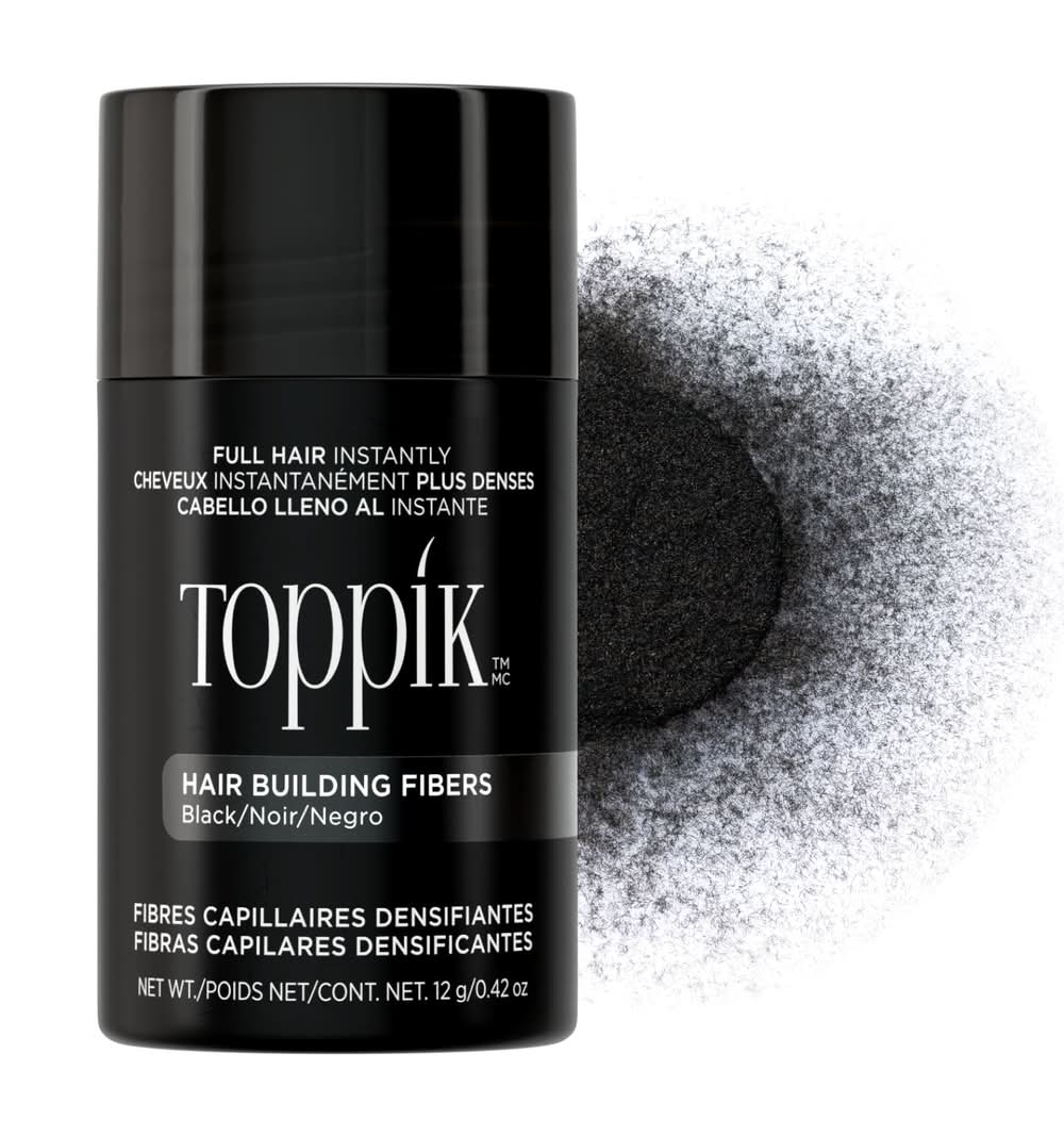 Toppik Instantly Hair Building Fibers, Black (0.42 oz)