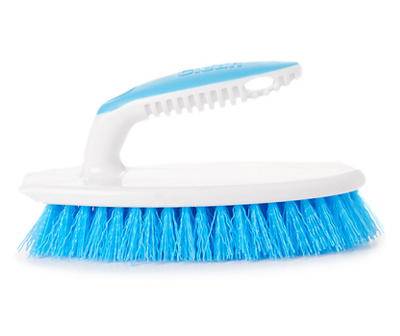 Large Blue Iron Handle Scrub Brush