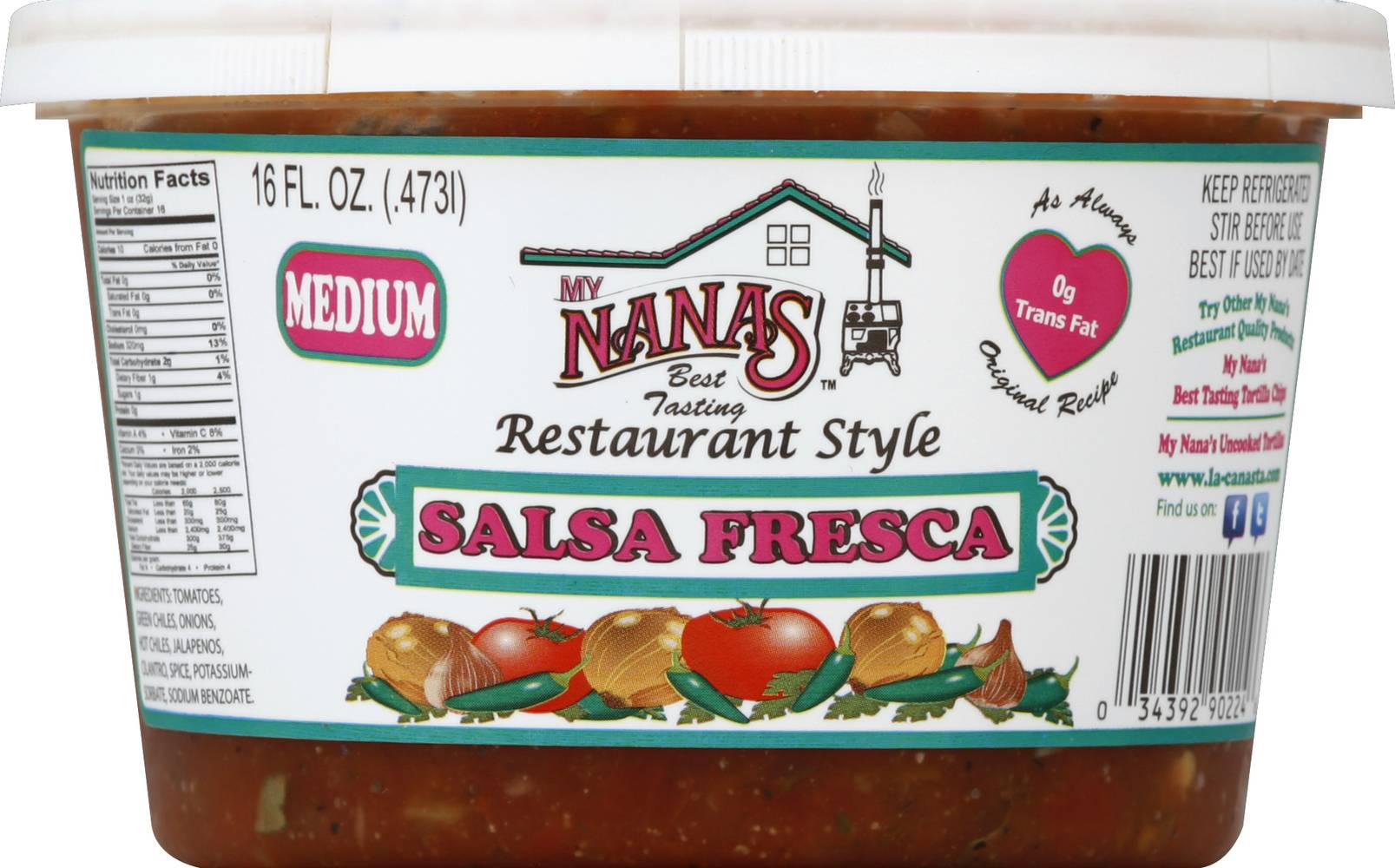 My Nana's Restaurant Style Medium Salsa Fresca (16 fl oz)