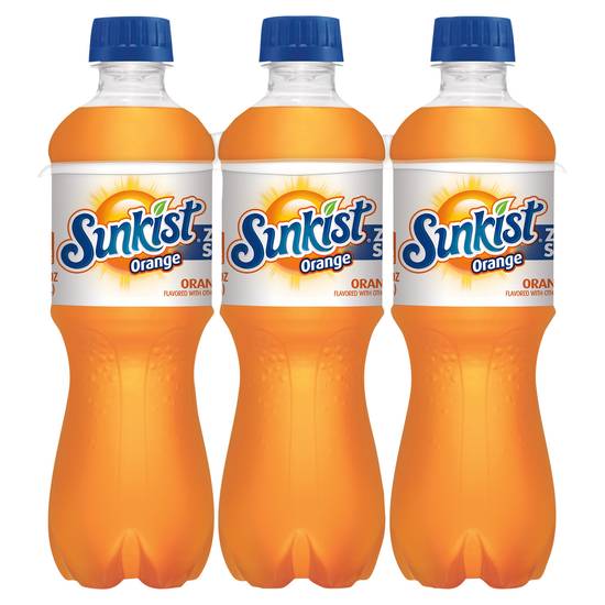 Sunkist Zero Sugar Soda (3 ct, 16.9 fl oz) (orange)
