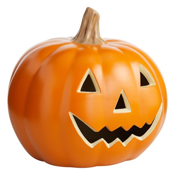 Halloween Orange Blow Mold Pumpkin, 16"
