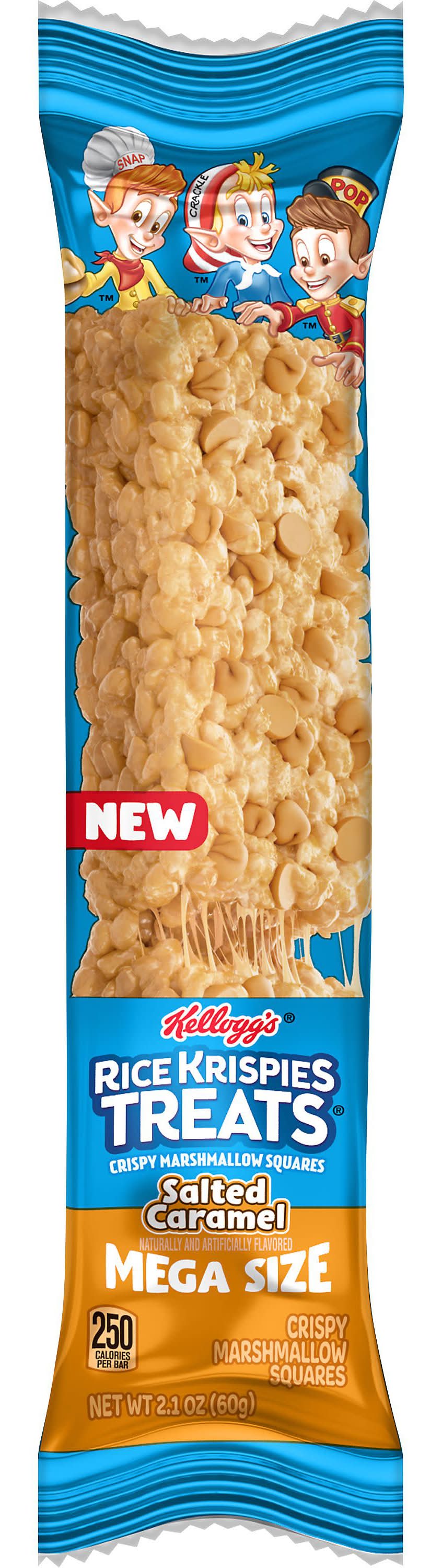 Rice Krispies Treats Crispy Marshmallow Squares Bar Mega Size, Salted Caramel (2.1 oz)