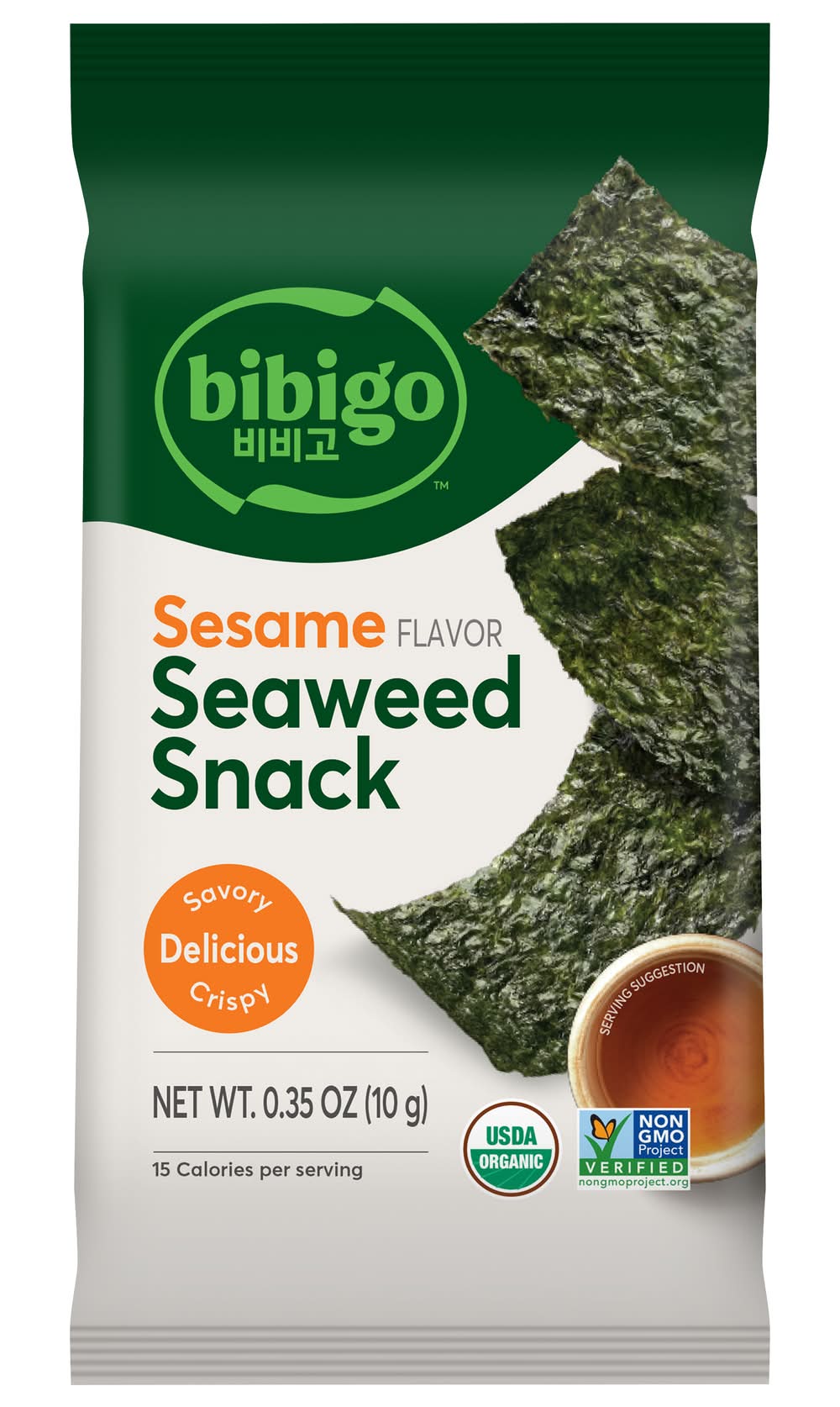 bibigo Seaweed Snack, Sesame (0.35 oz)