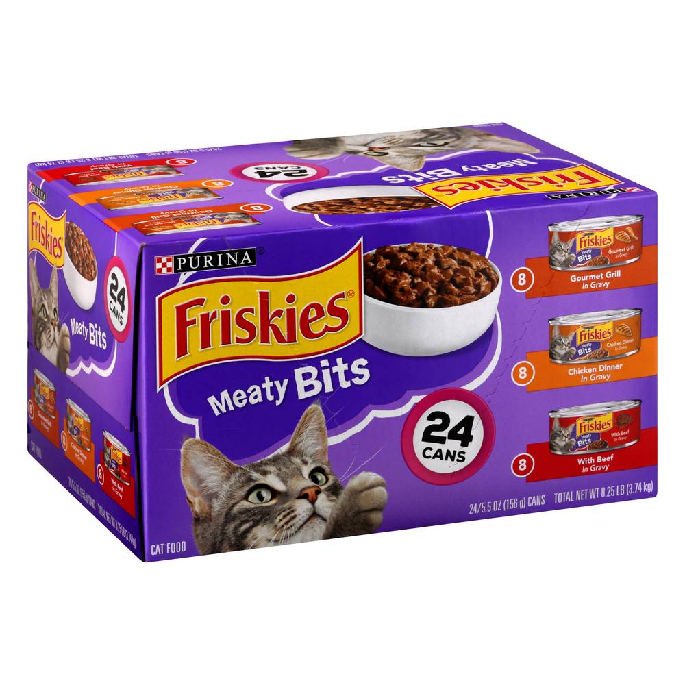 Friskies Meaty Bits Variety pack Cat Food (5.5 lbs, 24 ct)