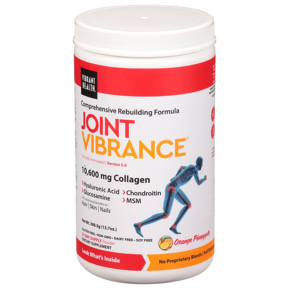 Vibrant Health Joint Vibrance Drink Powder, Orange Pineapple (13.7 oz)