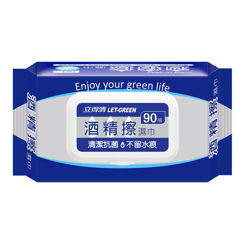 立得清酒精擦濕巾 <90PC抽 x 1 x 1Pack包>