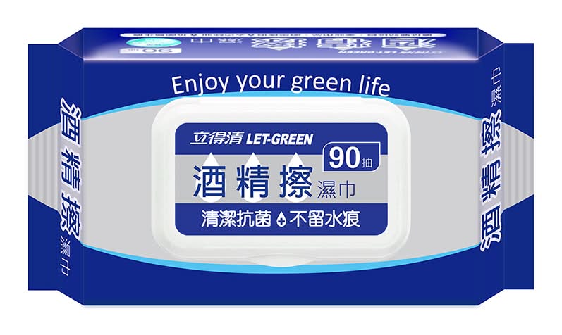 立得清酒精擦濕巾 <90PC抽 x 1 x 1Pack包>