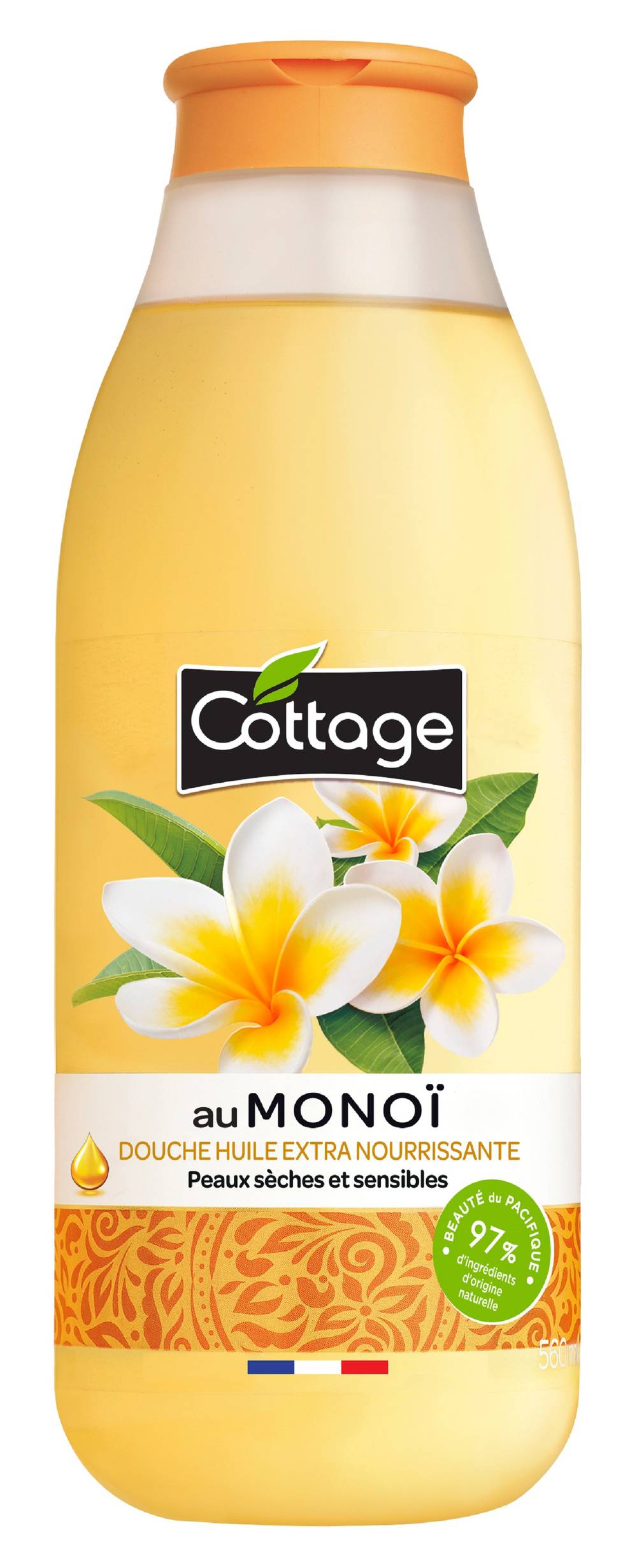 Cottage - Huile de douche extra nourrissante au monoï