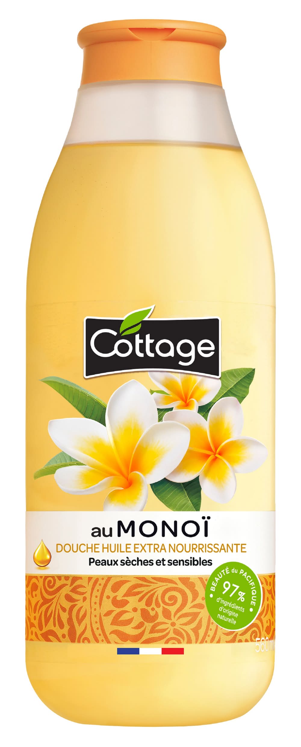Cottage - Huile de douche extra nourrissante au monoï (560ml)