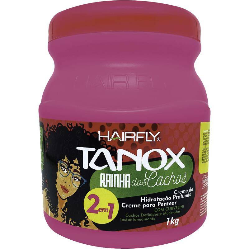 Hair fly creme de hidratação 2 em 1 tanox rainha dos cachos (1 kg)