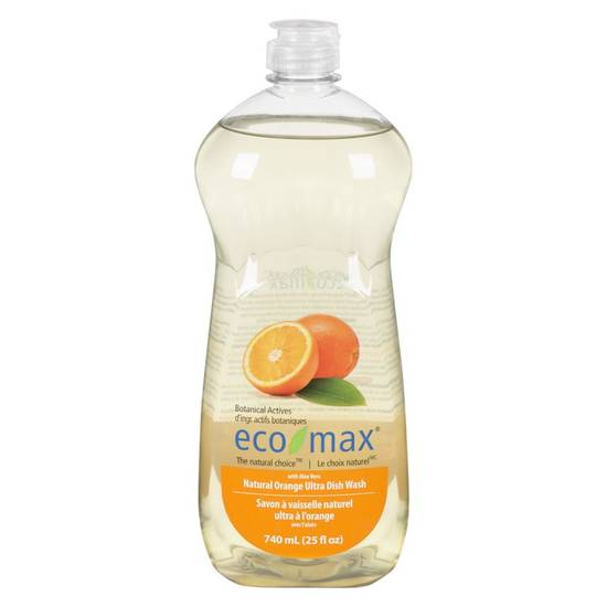 Eco Max Ultra Dish Wash, Natural Orange (740 ml)