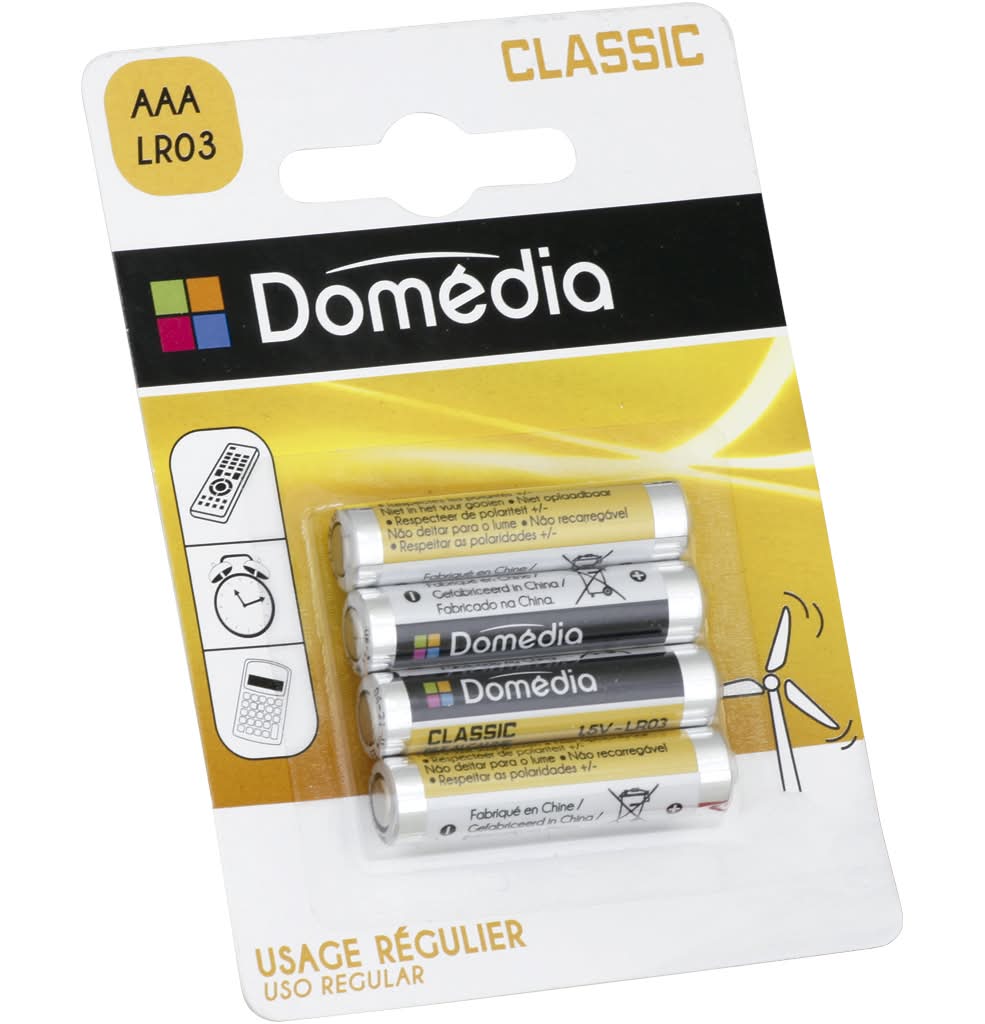 Domédia - Pilha alcalina classic lr03x4