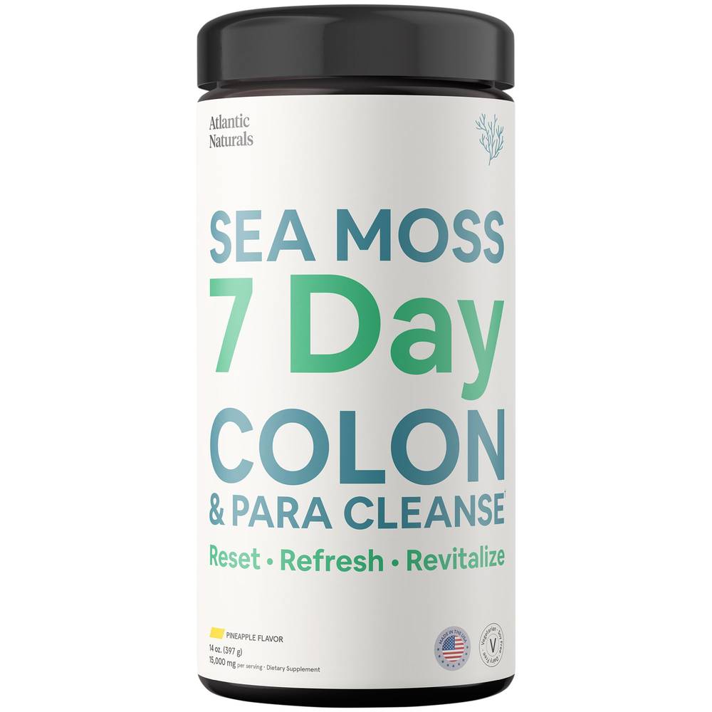 Sea Moss 7 Day Colon & Para Cleanse Powder - Pineapple (28 Servings)