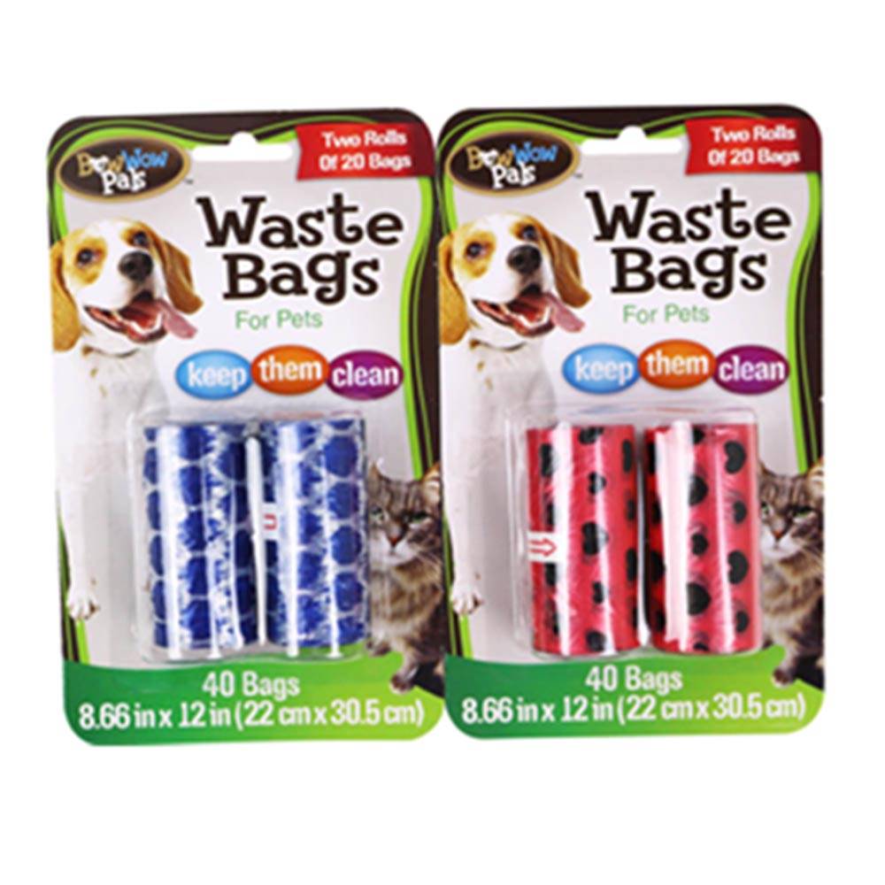 Bow Wow Waste Printed Bag Refill Assorted Designs (40 ct x 2 ct)