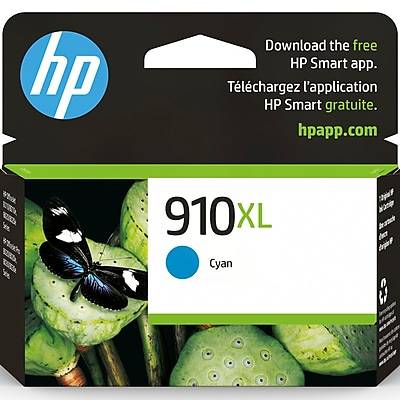 HP 910Xl High Yield Ink Cartridge, Cyan