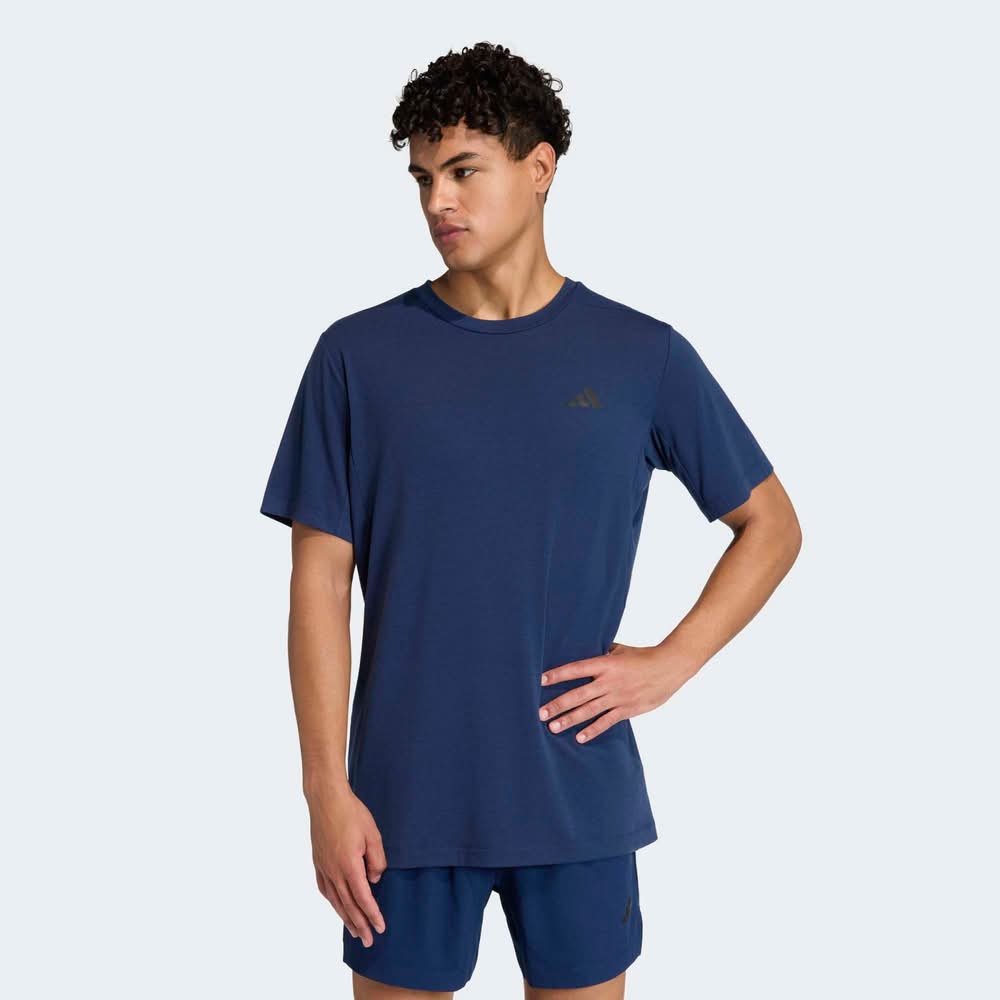 Adidas Men's Designed for Training Essentials T-Shirt (Night Indigo, L)